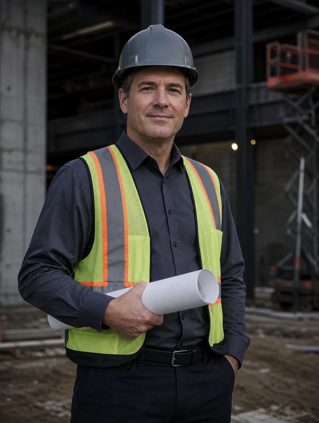 Portrait of Marcus Thorne, Lead Site Manager at Prestige Construction